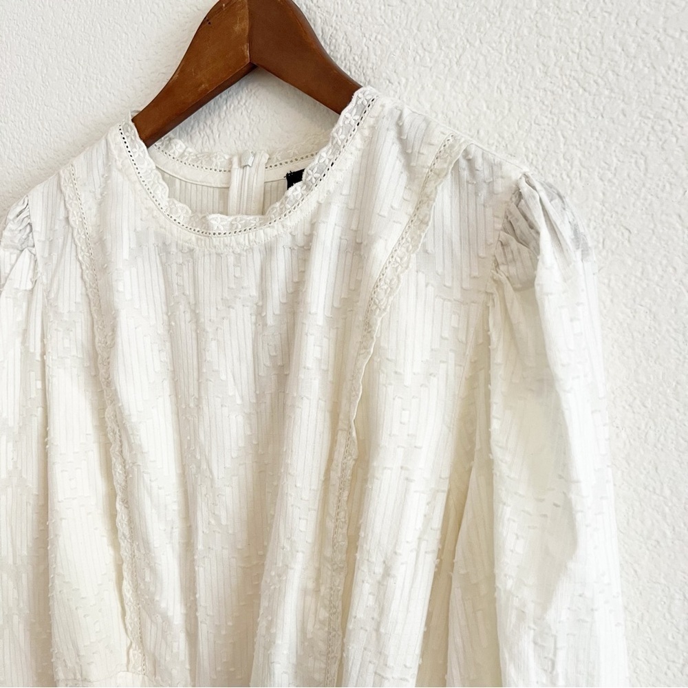 J. Crew NWT Puff Sleeve Wrap Dress 100% Cotton Size M - Picture 7 of 12